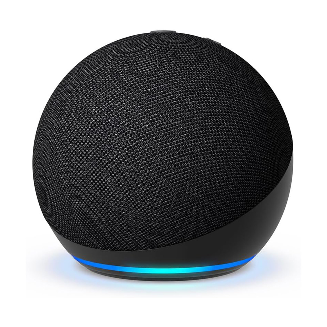 Kleine ronde Alexa-speaker met stoffen bekleding